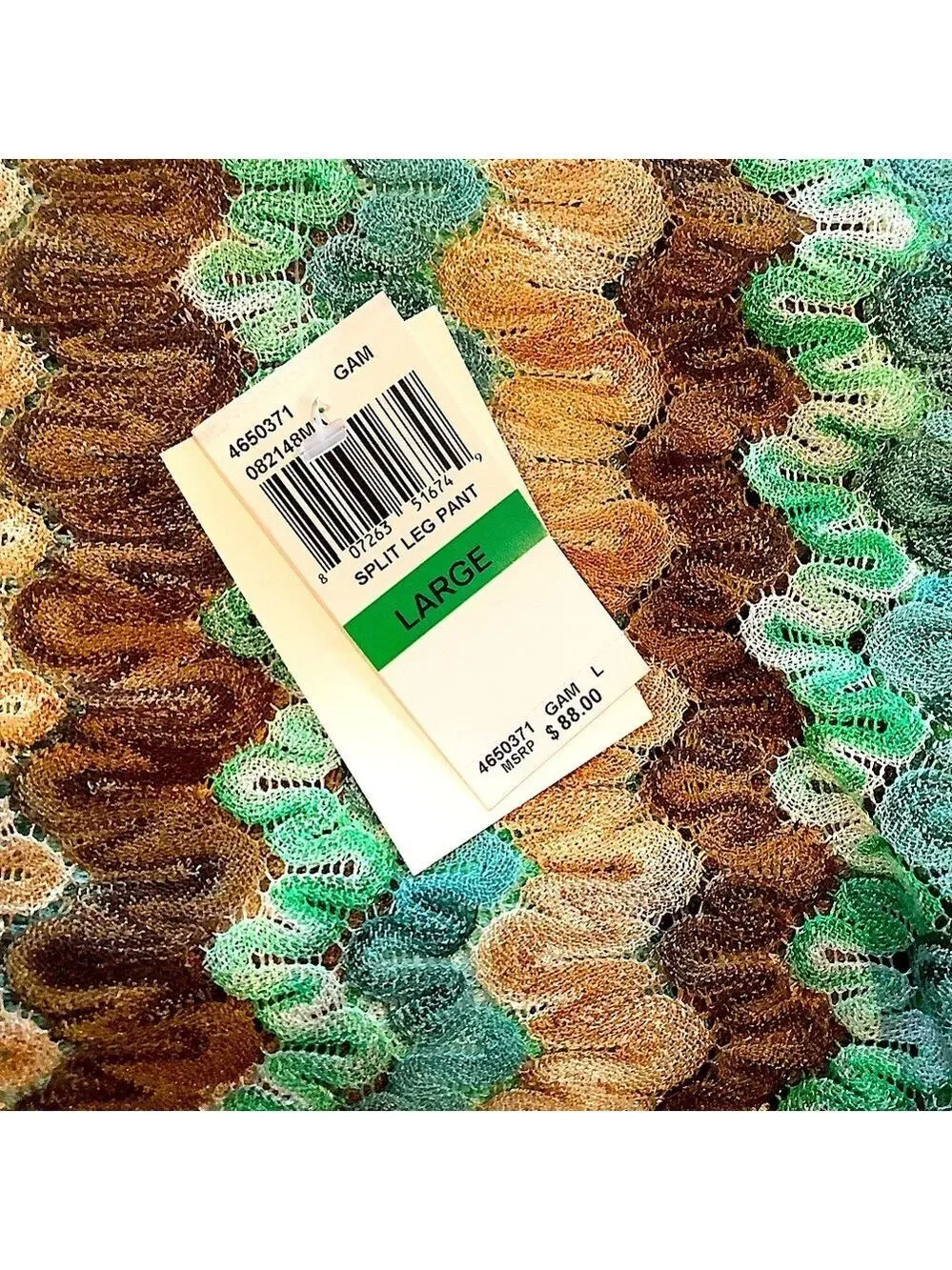 Becca Manu Bay Crochet Knit Cover Up Pants Size L New
